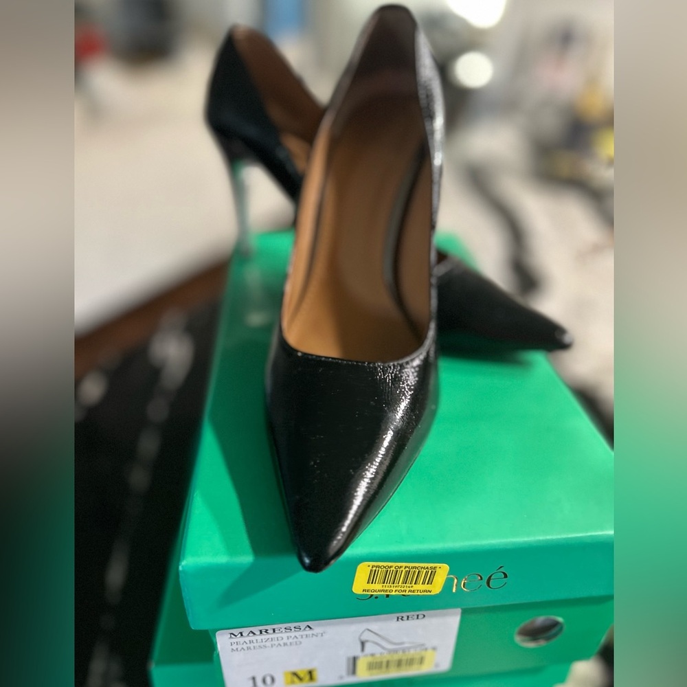 J Renee Black Patent Leather Heels
